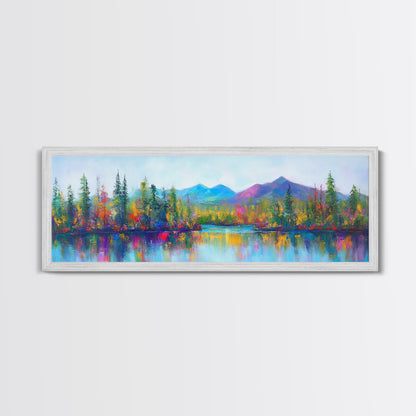 Abstract Landscape Painting Print, Panoramic, Surreal Art, Oversized Wide / Horizontal Fantasy Wall Art
