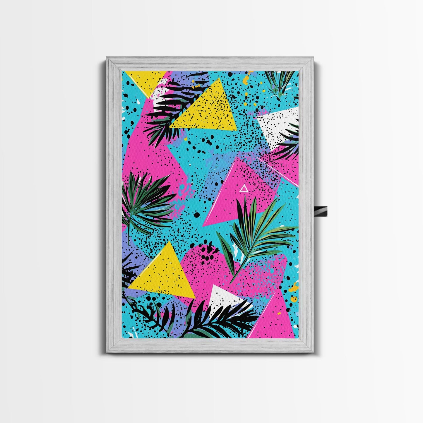90's Style Shopping Mall Wall Art, Retro Style Canvas Print, Modern Wall Art