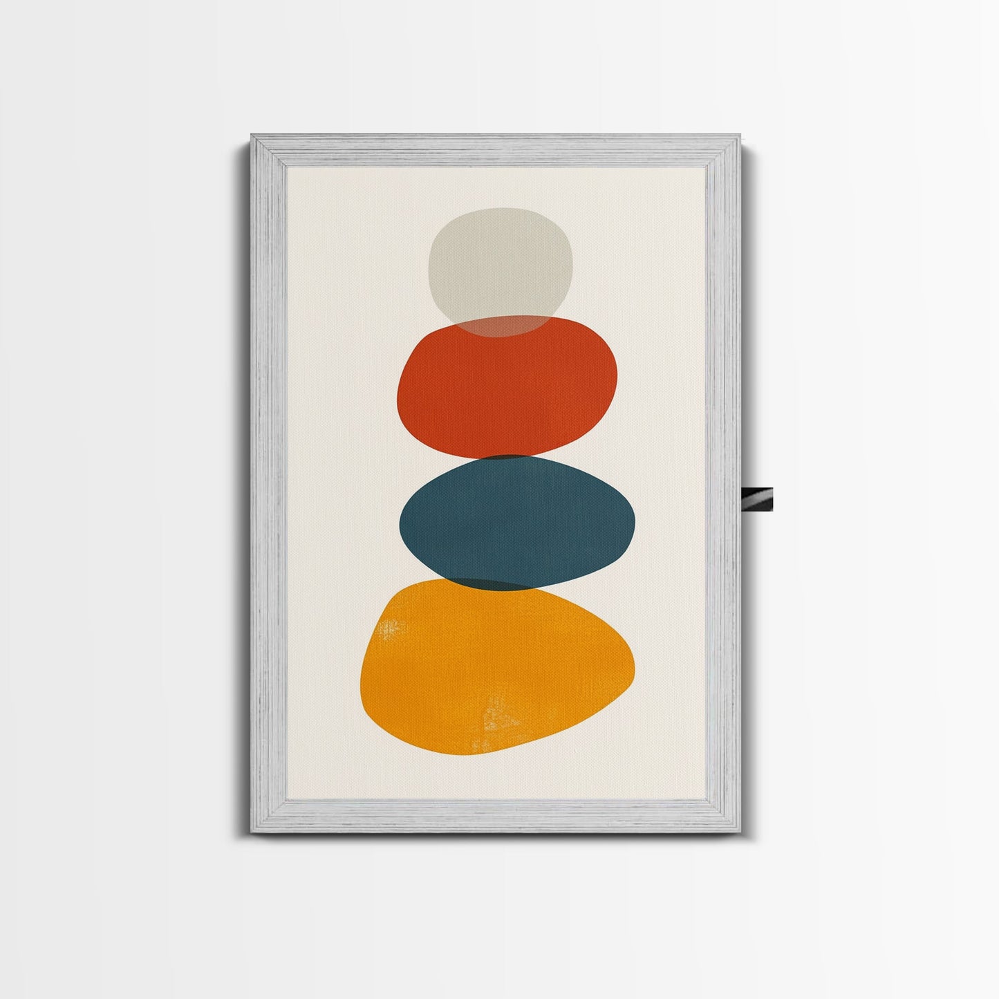 Watercolor Print Of A Cairn, Rock Stack Canvas Print, Mid Century Modern Art, Cairn Art, White Background Boho Living Room Decor