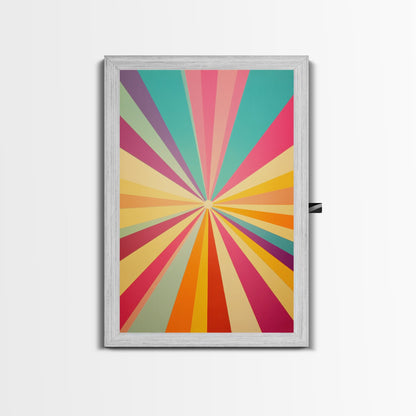 Geometric Boho Wall Art, Jungle Green, Watermelon Pink, Golden Sand and Winter Hazel Colored Wall Art, Boho Home Decor