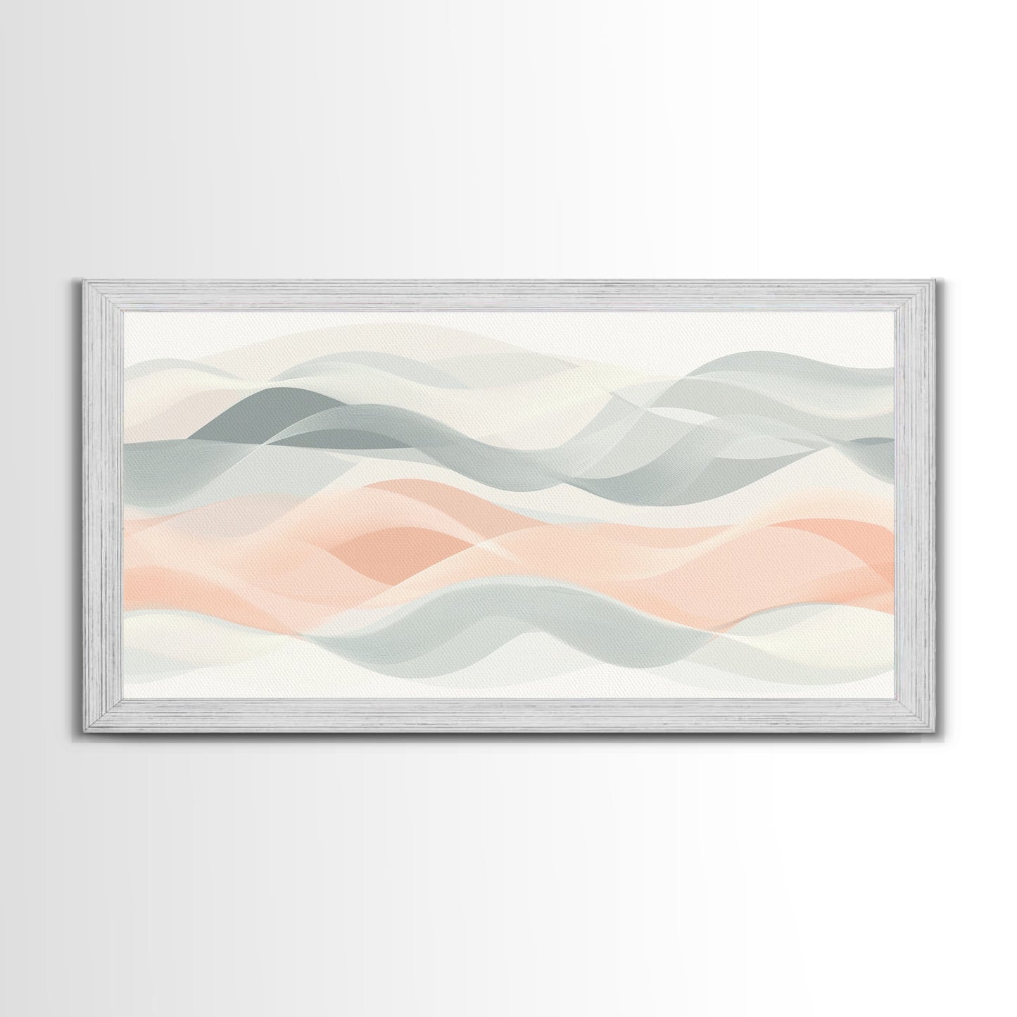 Retro Wall Art MCM Inspired Abstract Art, Mid-Century Modern Art, Retro Geometric Art, Ocean Waves, Modern Abstract Pastel Painting