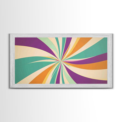 NuevArt Framed Canvas Print Wall Art MCM Mid Century Modern Canvas Print Abstract Shapes Illustration Mid Century Modern Wall Art