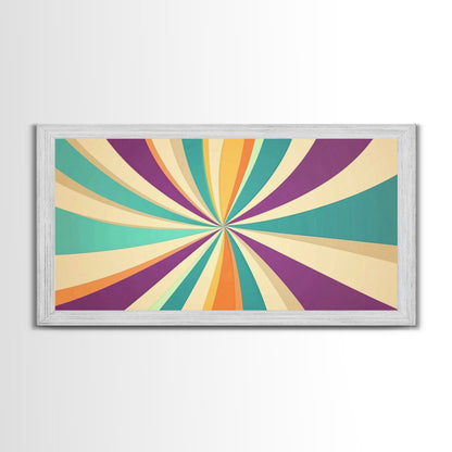 Mid Cenutry Modern Canvas Print Colorful Wall Art Retro 1950s Style Home Decor Above Sofa Living Room Wall Art