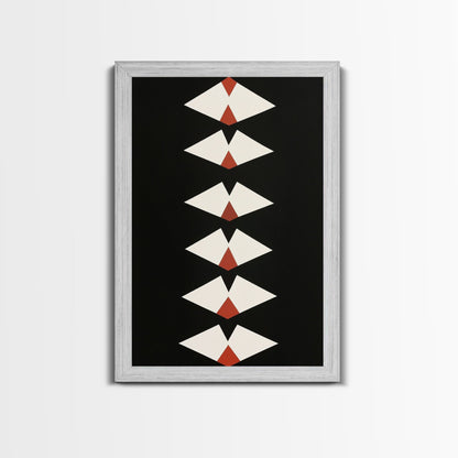 Retro Mid-Century Modern Diamond Art Canvas Print, MCM Style Home Decor