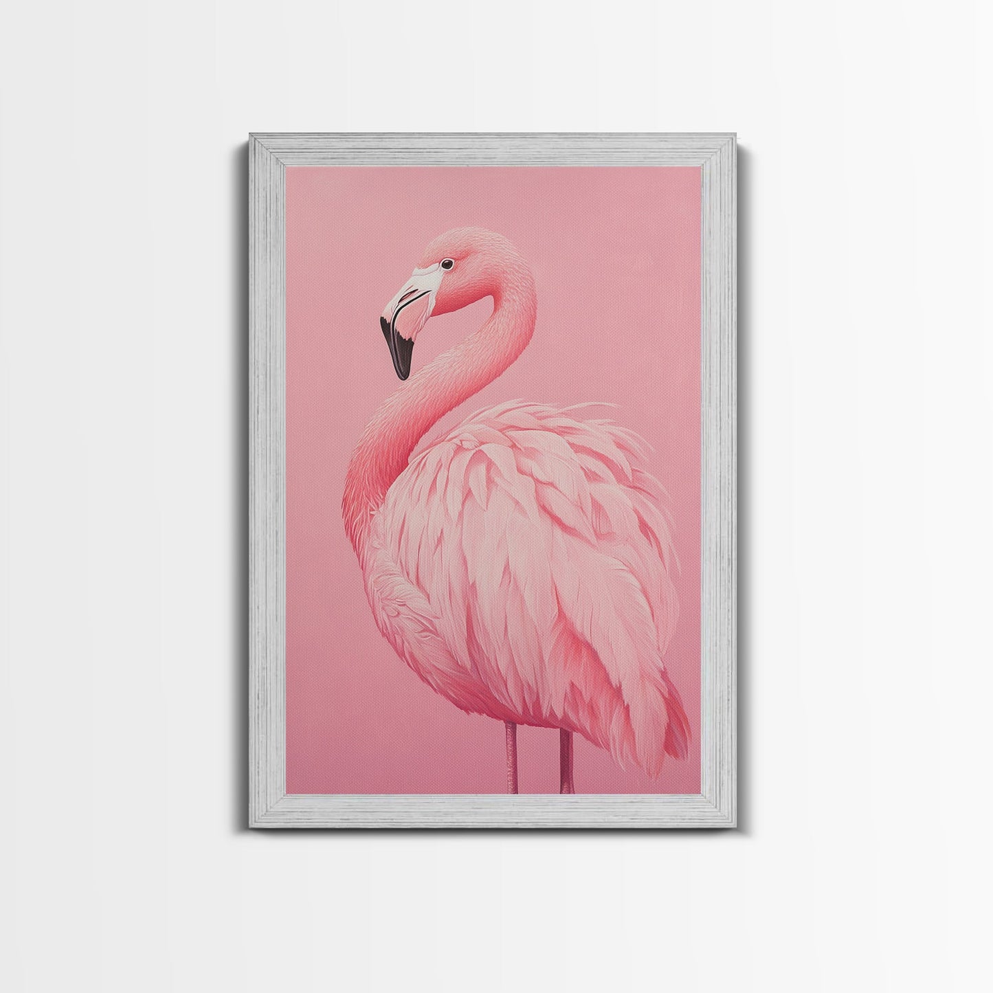 Pink Flamingo Painting Canvas Print, Flamingo Wall Art, Animals home Decor, Preppy Decor, Preppy Dorm Room Art, Preppy Decor, Girl Gift