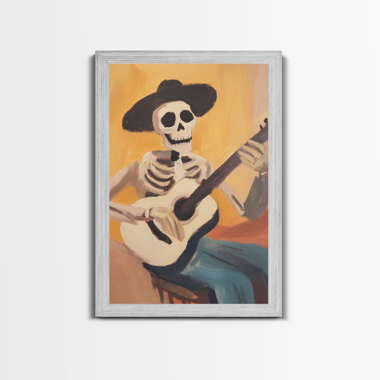 Chicano Cowboy Guitarist Canvas Print - Tejano Wall Art - Mexicano Home Decor