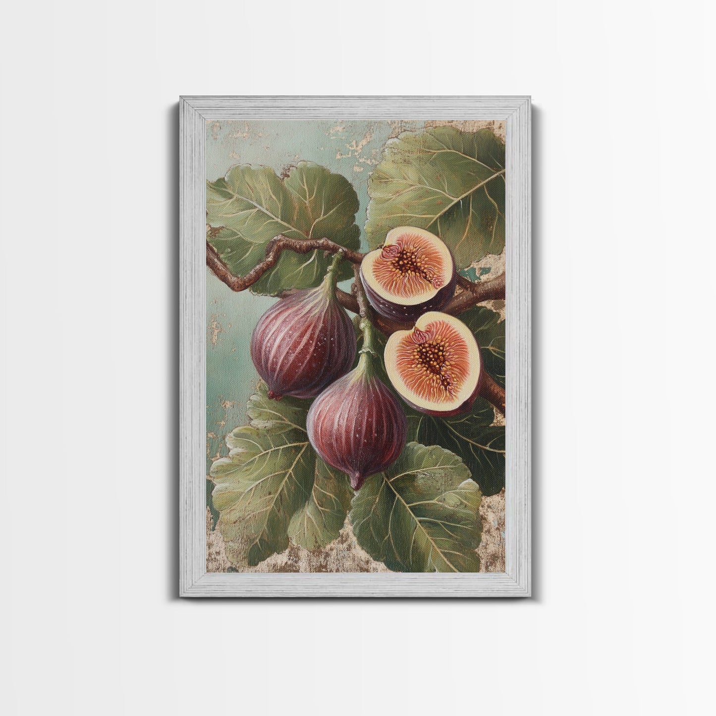 Fig Oil Painting Print In A Frame, Small Kitchen Art, Kitsch Kitchen, Eclectic Art, Fig Painting, Dining Room Decor, Kitchen Wall Art, Kitchen Decor