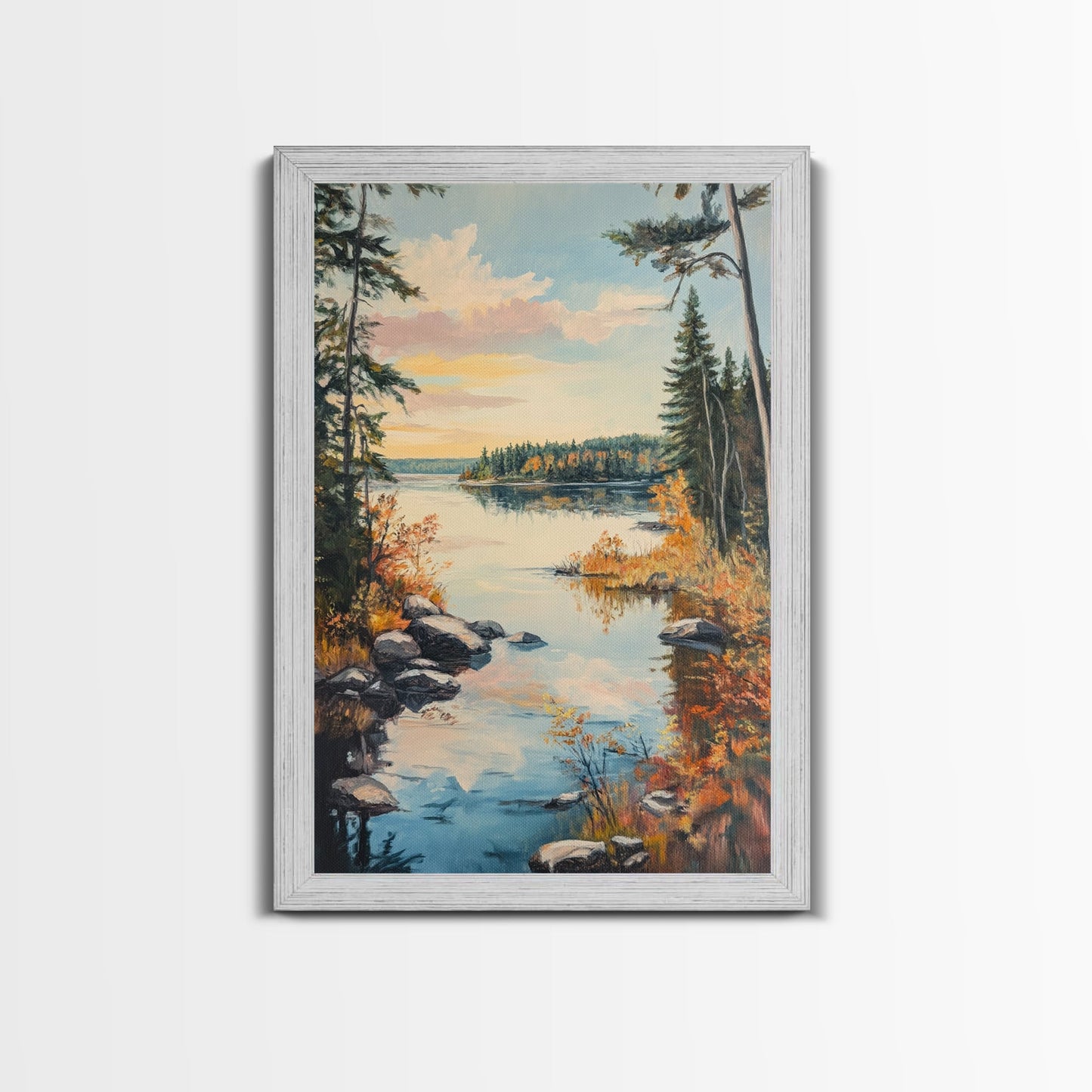 Acadia National Park Oil Painting Print, Maine Oil Painting, Nautical Coastal Decor, National Park Art, Landscape Painting, Cabin Decor