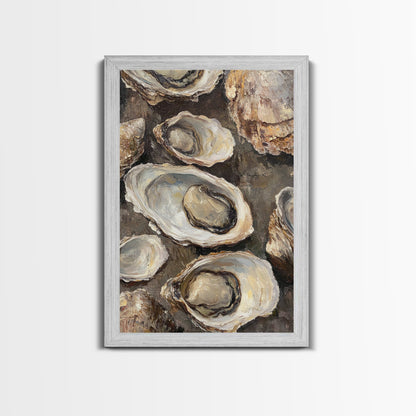 Oyster Painting Print, Oyster Shell Painting, Oyster Art, Kitchen Food Wall Art, Kitsch Kitcen Decor, Eclectic Home Decor, Kitchen decoration