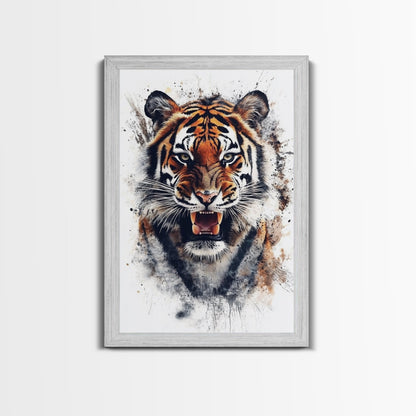 Tiger Canvas Print - Animal Canvas Art - Animal Canvas Art - Man Cave Art - Tiger Portrait - Tiger Painting - Man Cave Decoration - Gift For Him