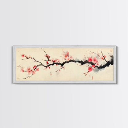 Japanese Wall Decor Landscape Print - Cherry Blossoms Painting - Japanese Minimalism Wall Art - Floral Home Decor - Flower Painting