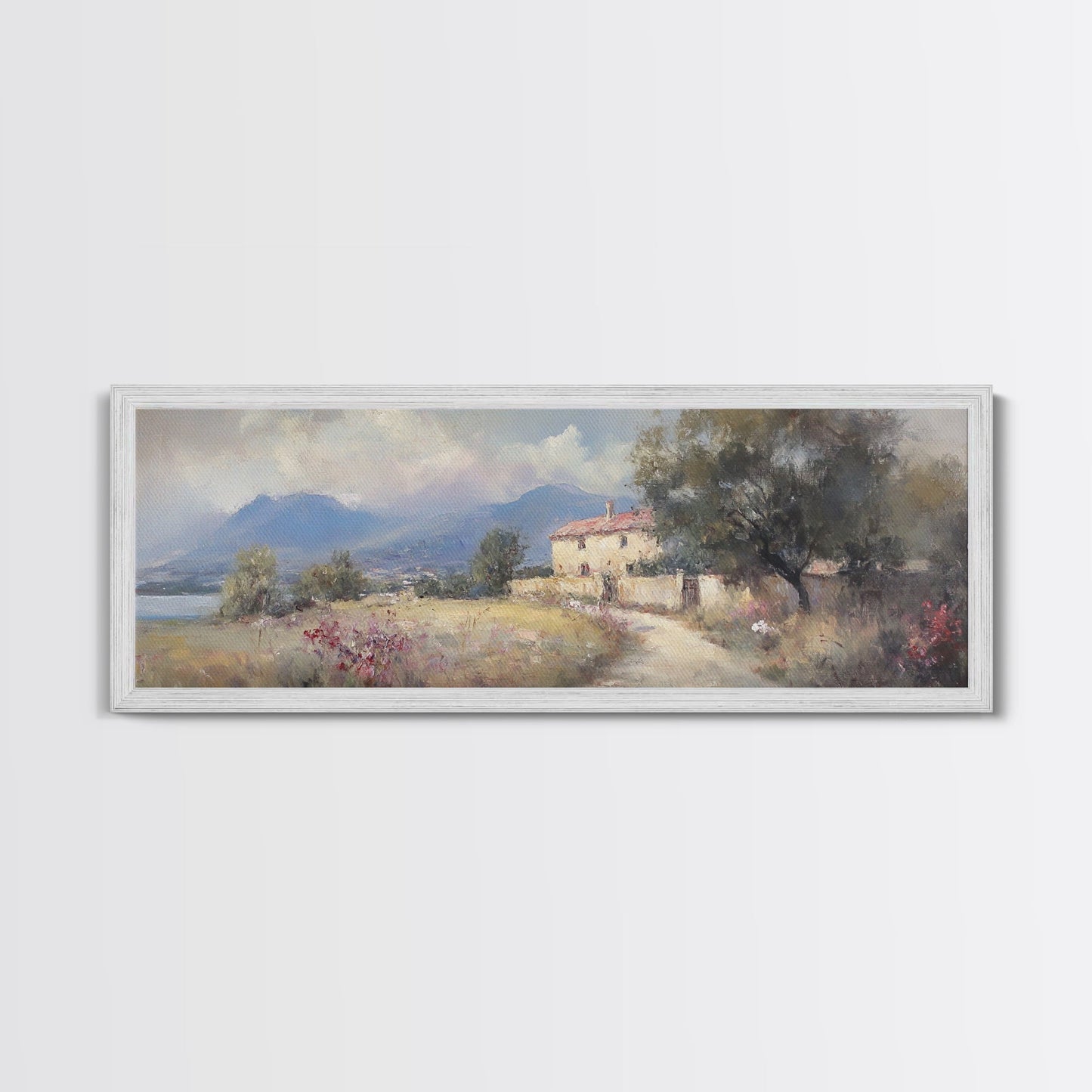 Italy Wall Art Canvas Print, Italy Painting, Italian Vila, Italy Landscape Wall Art, Italy Print, Italy Art, Italy Gifts, Vintage Italy Wall Art