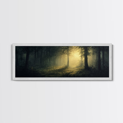 Mystical Forest Fantasy Wall Art, Canvas print, Fantasy Painting, Dark Fantasy Art, Mythical Fantasy Art, Panoramic Wall Decor