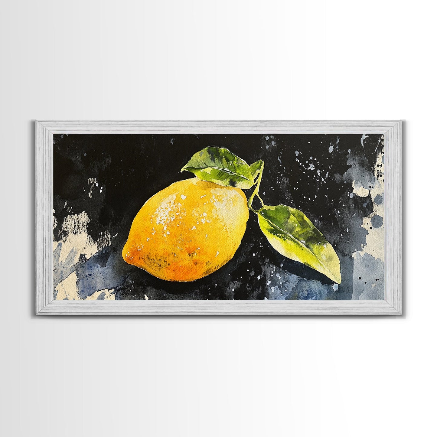 Lemon Painting Canvas Print - Kitsch Kitchen Decor - Eclectic Wall Art - Gift For Someone Who is Very random but likes lemons, like me