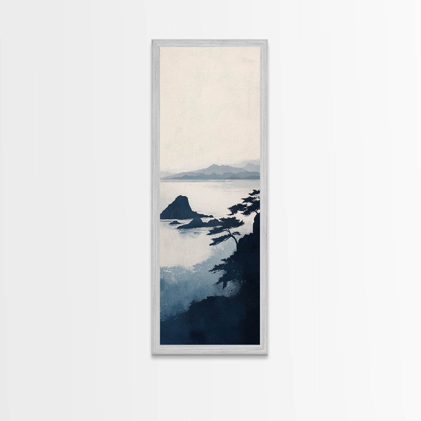 Ocean Cliff Horizon Canvas Print Nautical Wall Art Minimalist Decor Seascape Art Bedroom or Living Room Rustic Coastal Piece