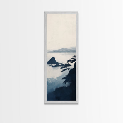 Ocean Cliff Horizon Canvas Print Nautical Wall Art Minimalist Decor Seascape Art Bedroom or Living Room Rustic Coastal Piece