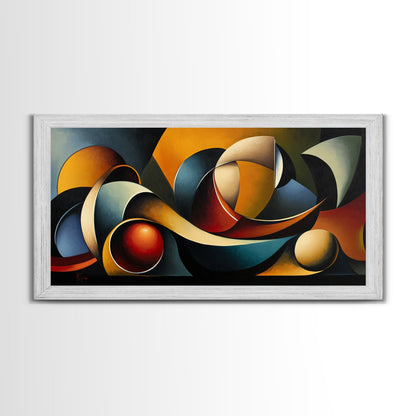 Dynamic Wave Art Canvas Print Coastal Abstract Ocean-Inspired Nautical Wall Art Horizontal Decor Above Couch Living Room Coastal Decor