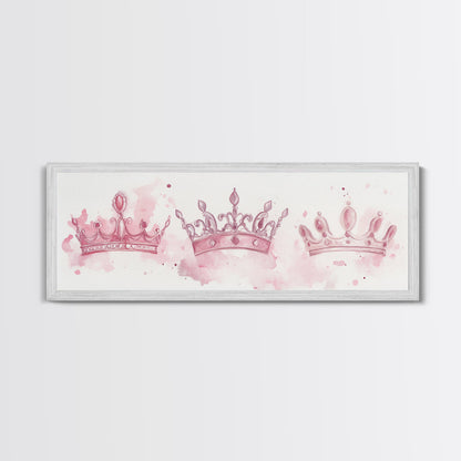 Crown Jewels Canvas Print Victorian Art Nouveau Print Pink Wall Art Bedroom Decor Light Pink Wall Art Feminine Glam Decor Gift