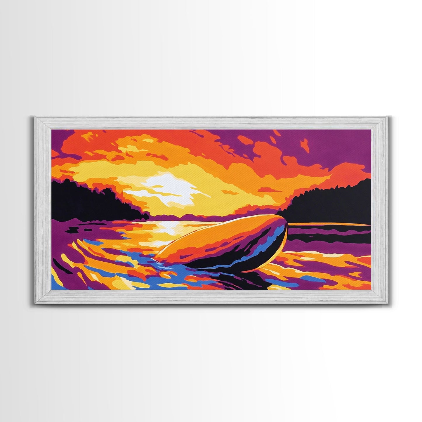 Whiskey Bottle, Sunset Reflection, Framed Canvas Print, Rustic Bar Art, Dramatic Home Art, Vibrant Wall Decor, Dining Room Wall Art