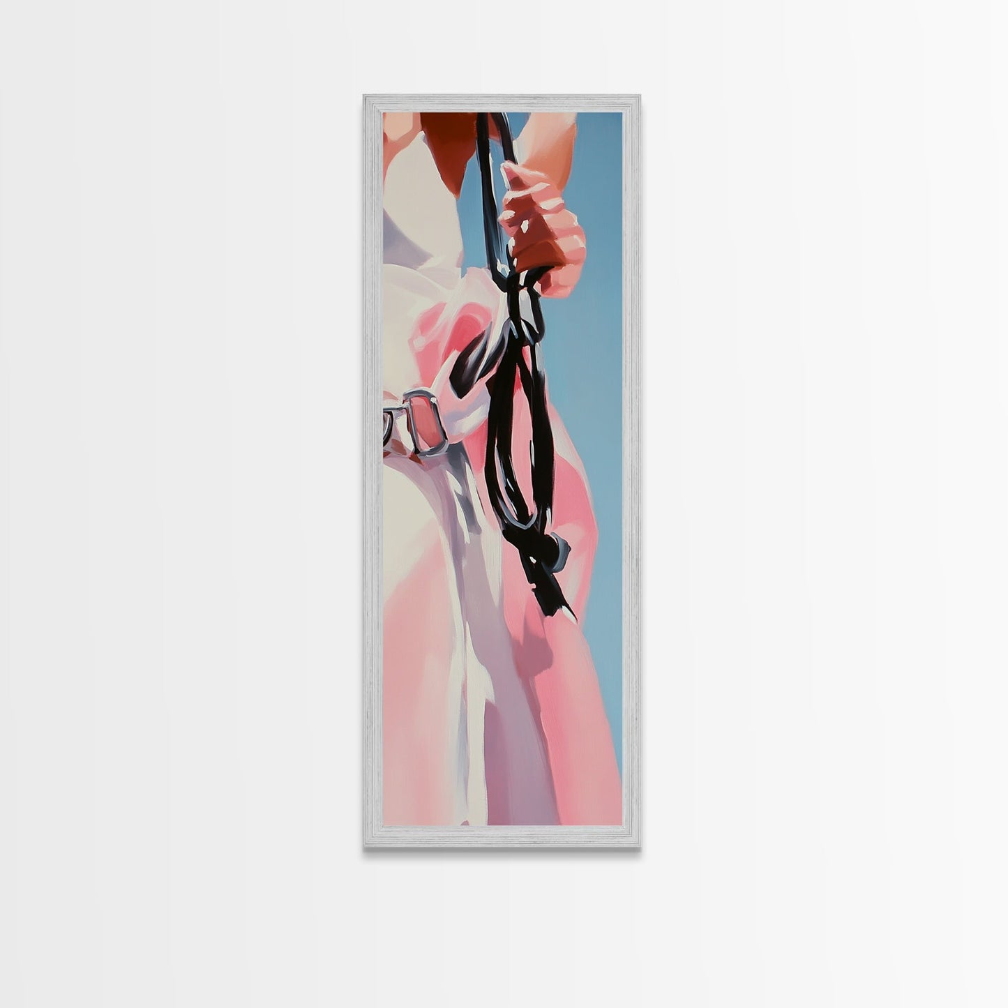 Equestrian Detail, Horse Art, Rustic Wall Decor, Western Aesthetic, Framed Canvas Print, Farmhouse Style, Horse Painting, Entryway Art