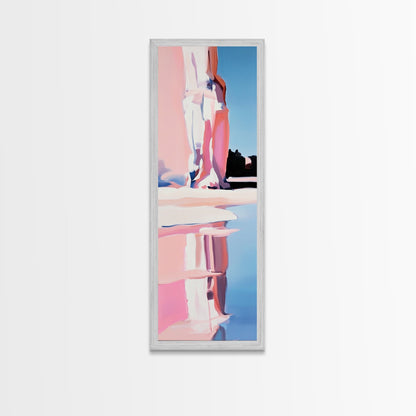 Ocean Reflection, Beach Wall Art, Minimalist Coastal Decor, Pastel Landscape, Serene Seascape, Living Room Art, Canvas Print, Gift Idea