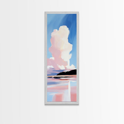 Sunset Clouds, Dreamy Sky, Soft Pastel, Aesthetic Landscape, Minimalist Art, Calm Atmosphere, Living Room, Canvas Print