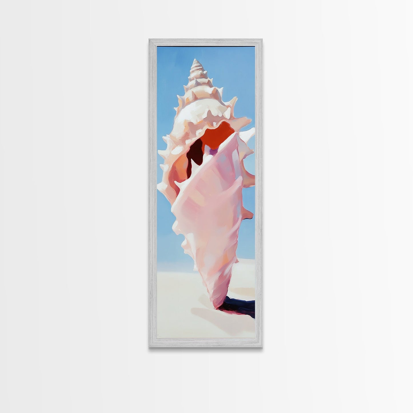 Seashell Art, Coastal Decor, Nautical Wall Print, Beach House Aesthetic, Ocean Inspired Painting, Marine Life Art, Framed Canvas Print