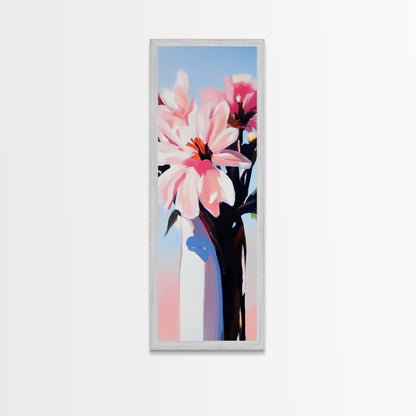 Soft Petals, Pink Floral, Spring Blooms, Canvas Print, Romantic Wall Art, Boho Flower Decor, Feminine Aesthetic, Bedroom Wall Art