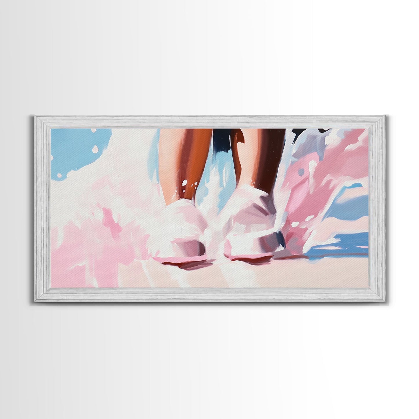 Wasserfüße, Spritzer, Leinwanddruck, Minimalistische Kunst, Verträumte Ästhetik, Ruhige Schlafzimmerdekoration, Moderne Wandkunst, Strandinspiriertes Design