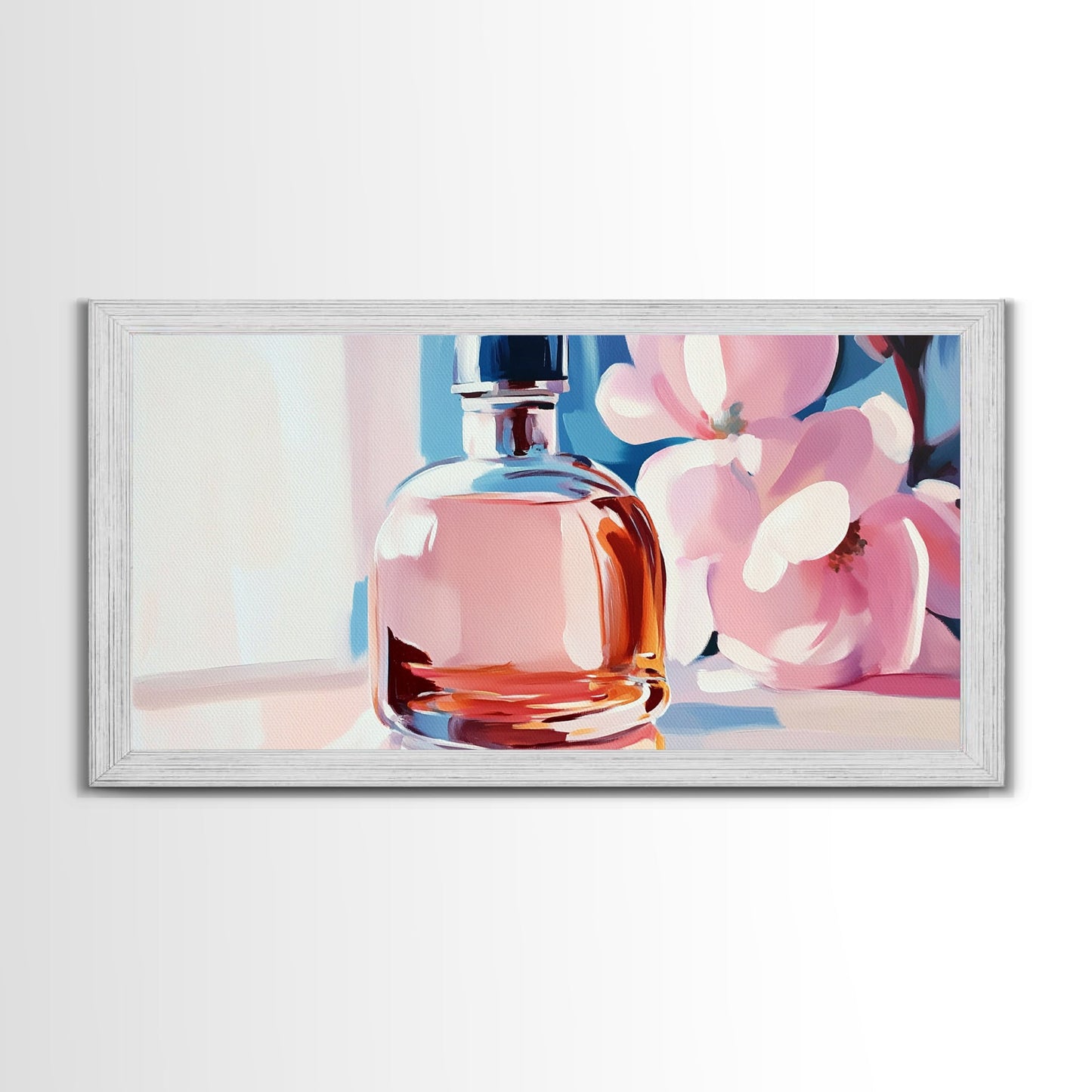 Perfume Bottle, Feminine Art, Chic Wall Decor, Canvas Print, Modern Glam Art, Elegant Painting, Fashion Inspired Art, Dressing Room Art