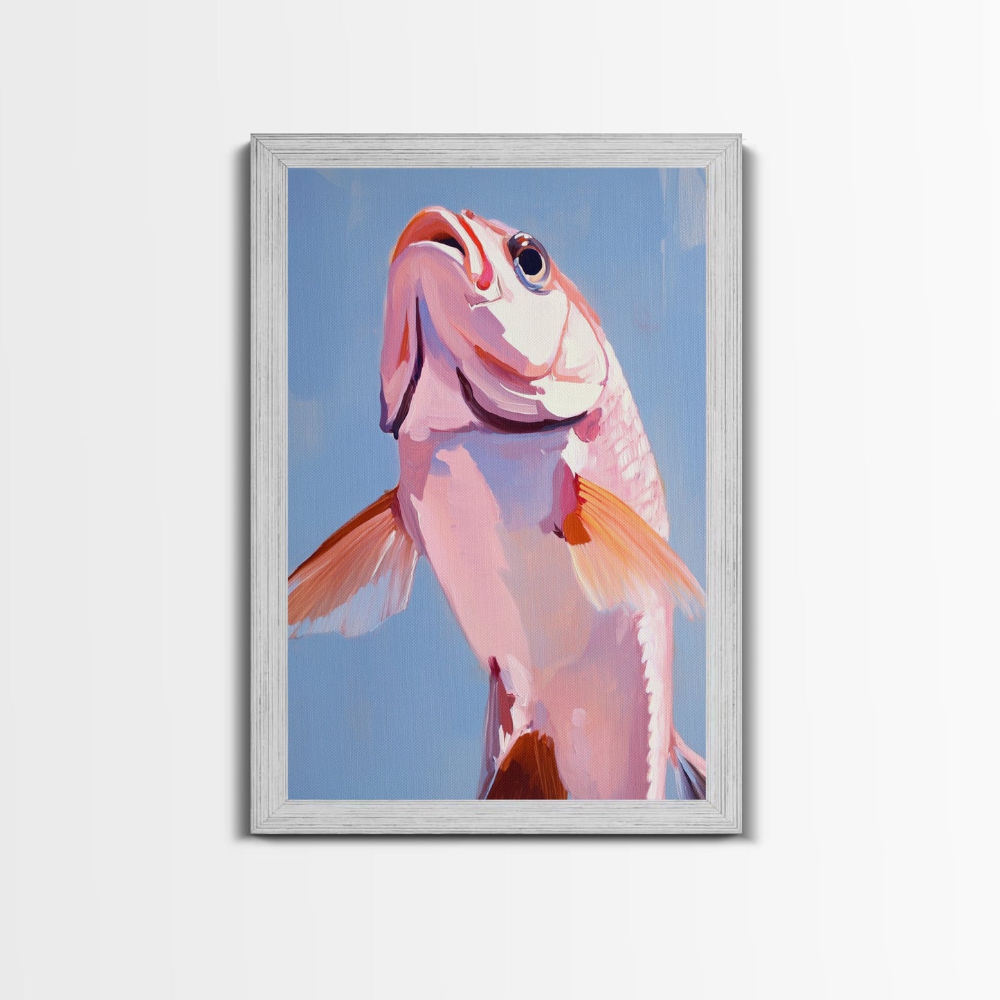 Redfish, Fishing Art, Coastal Decor, Nautical Wall Art, Framed Canvas Print, Beach House Art, Sport Fishing, Ocean Aesthetic