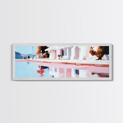 Lakeside House, Reflections, Peaceful Landscape, Canvas Print, Serene Wall Art, Modern Home Decor, Minimalist Artwork, Living Room Accent