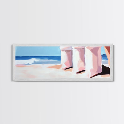 Meereslandschaftsgemälde, minimalistische Strandkunst, Druck „Küstenbrise“, maritime Dekoration, Geschenk für Meeresliebhaber, Leinwanddruck