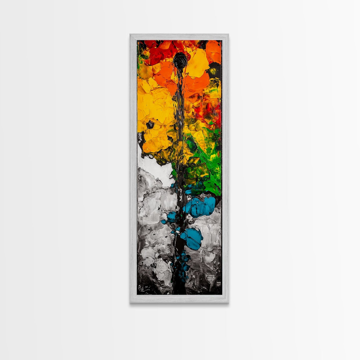 Abstract Floral, Modern Texture, Canvas Print, Vibrant Home Decor, Expressionist Art, Statement Wall Art, Living Room Painting