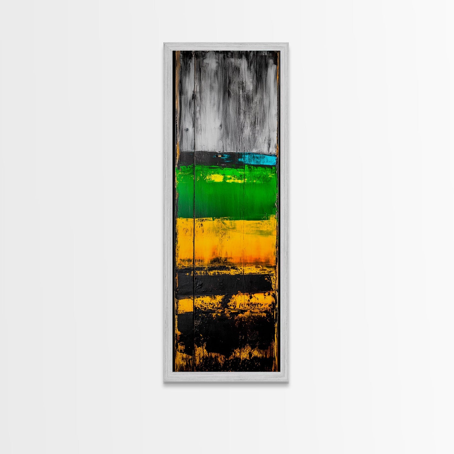 Rustic Abstract, Distressed Wood Texture Painting, Modern Farmhouse Wall Art, Framed Canvas Print, Industrial Decor, Neutral Artwork