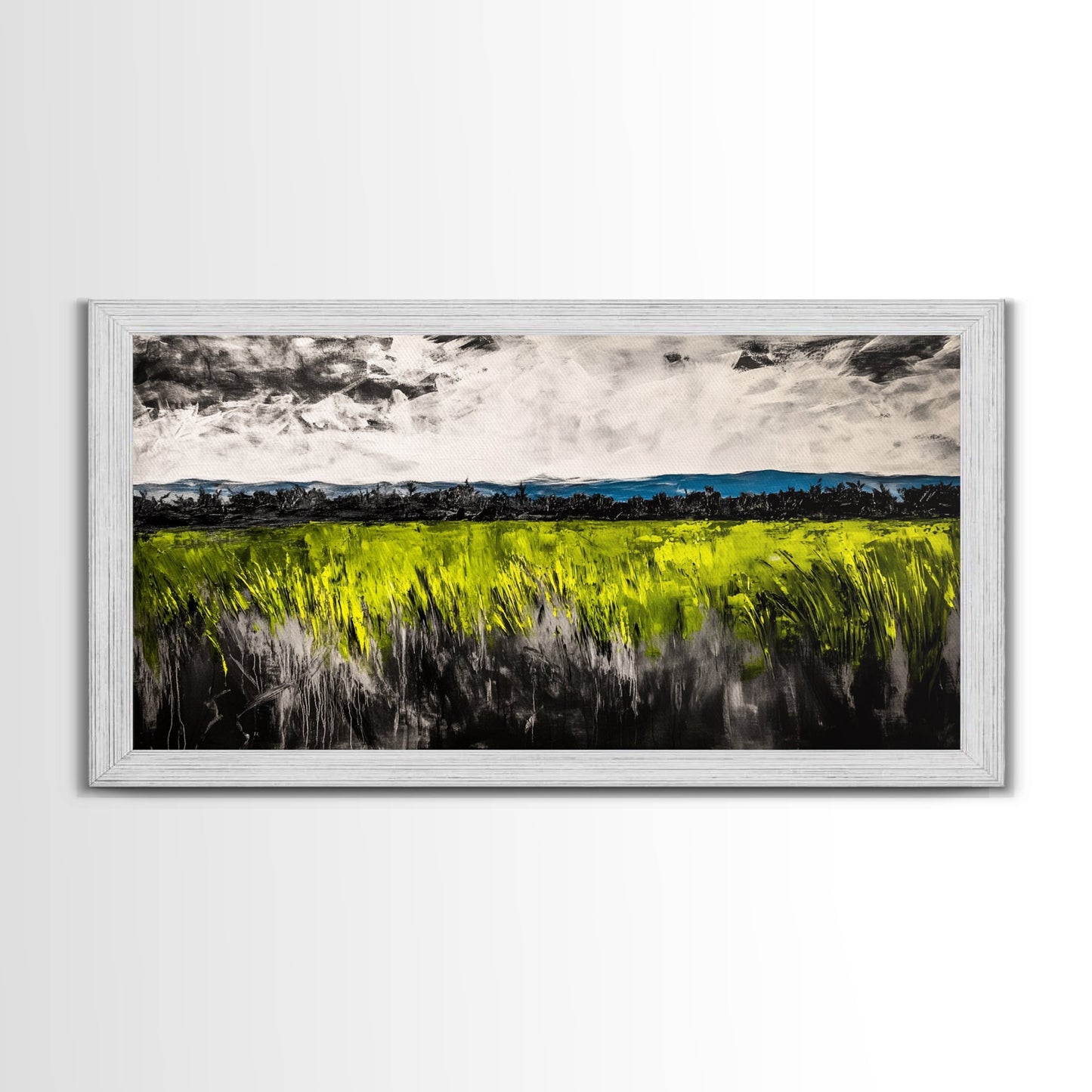 Green Field, Landscape Canvas Print, Nature Wall Art, Minimalist Artwork, Outdoor Scene, Farmhouse Decor, Living Room Wall Art