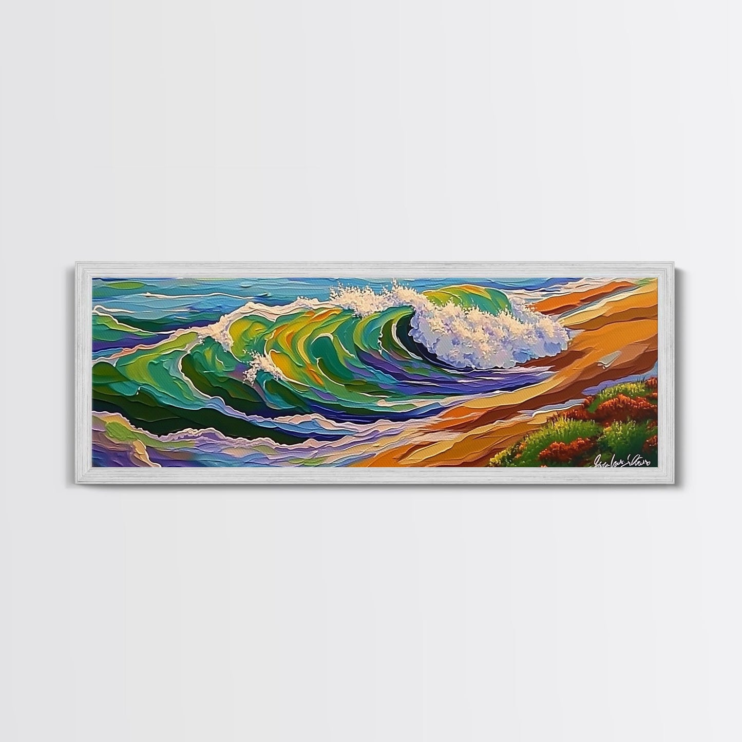 Ocean Wave, Coastal Vibes, Color Splash, Sea Breeze, Canvas Print, beach lover gift, surfing decor, beach house wall art
