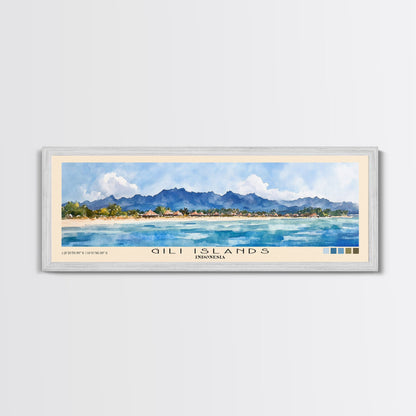 Gili Islands, Indonesia Watercolor Beach Print, Vacation Gift, Indonesia Wall Art, Beach Painting, Beach Decor, Beach Painting