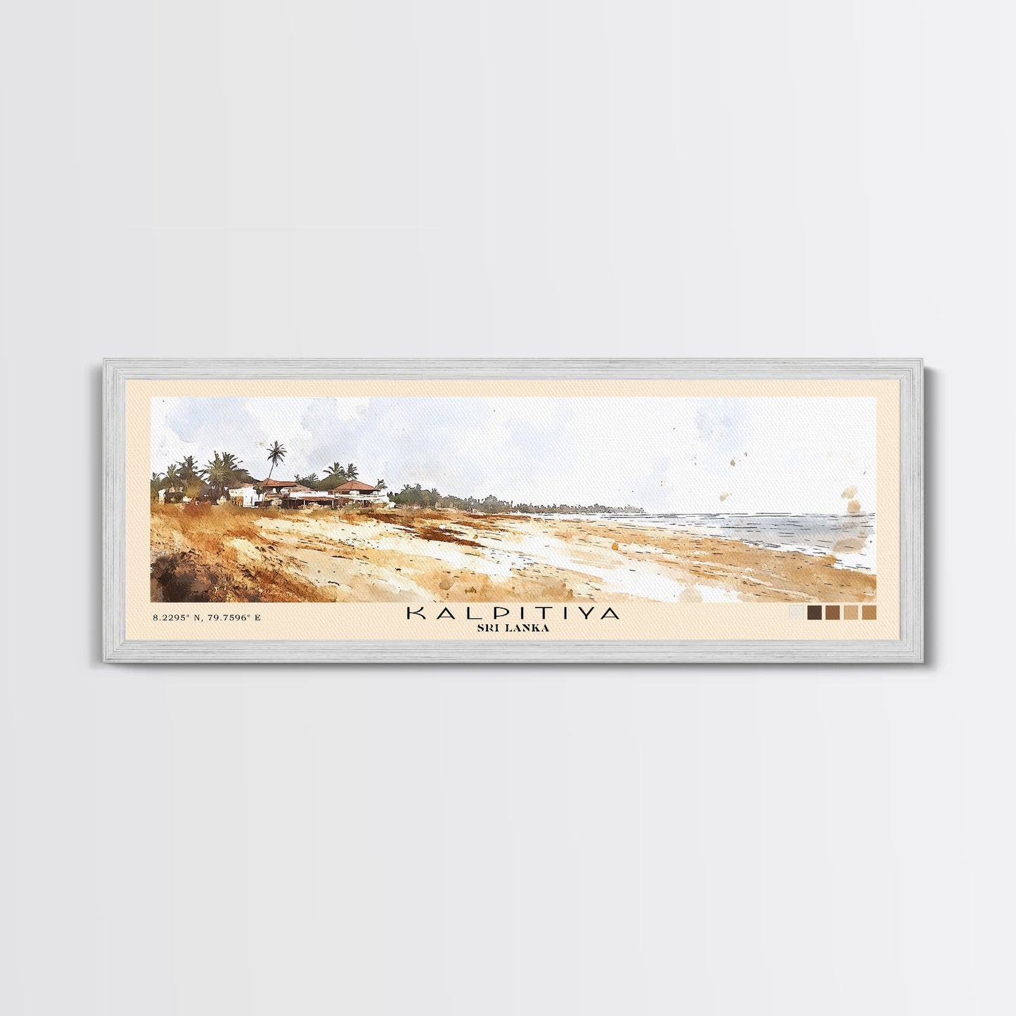 Kalpitiya, Sri Lanka Watercolor Beach Print, Vacation Gift, Sri Lanka Wall Art, Beach Painting, Beach Decor, Beach Painting