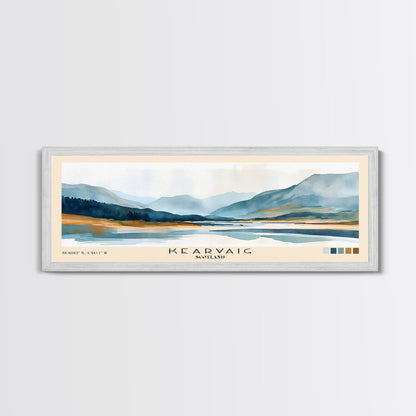 Kearvaig, Scotland Watercolor Print, Vacation Gift, Scotland Wall Art, Beach Painting, Beach Decor, Large Wall Art, Wood Frame Art