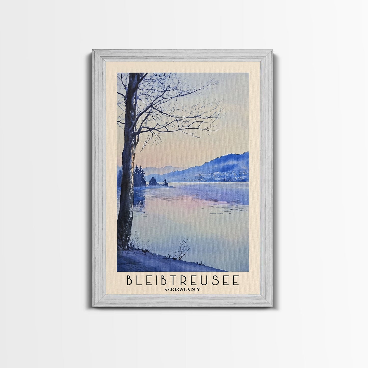 Bleibtreusee, Germany Watercolor Beach Print, Vacation Gift, Germany Wall Art, Beach Painting, Beach Decor, Beach Painting