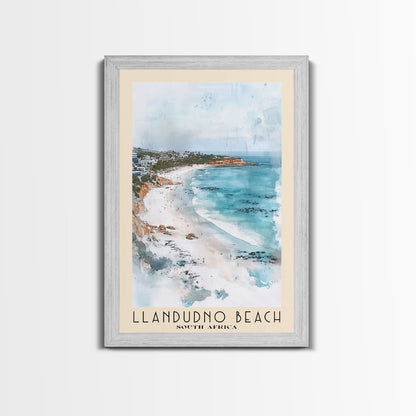 Llandudno Beach, South Africa Watercolor Print, Vacation Gift, South Africa Wall Art, Beach Painting, Beach Decor, Large Wall Art, Wood Frame Art