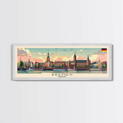 Brescia Italy Travel Print Wall Art, Panoramic City Art, Travel Art, Wall Decor, Vacation Gift, Framed Canvas Print Or Metal Art