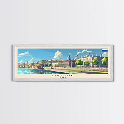 Lipetsk Russia Wall Art, Panoramic Travel Poster, Panoramic Framed Canvas Print, City Wall Art, Wall Hanging Home Decor, Travel Art