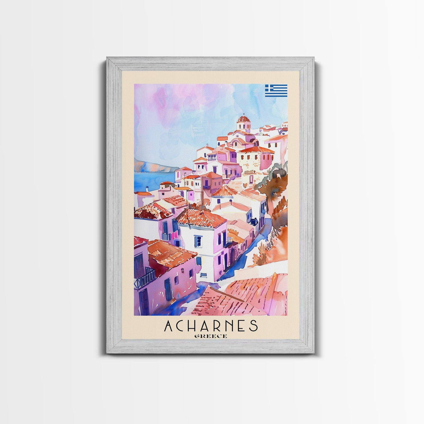 Scenic A Coruńa Spain Seaside Town, Framed Canvas Print, Perfect for Bedroom Art, Coastal Style, Home Decor Wall Art