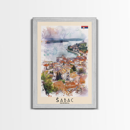 Picturesque Acharnes Greece Coastal Village, Framed Canvas Print, Living Room Art, Mediterranean Style, Home Decoration