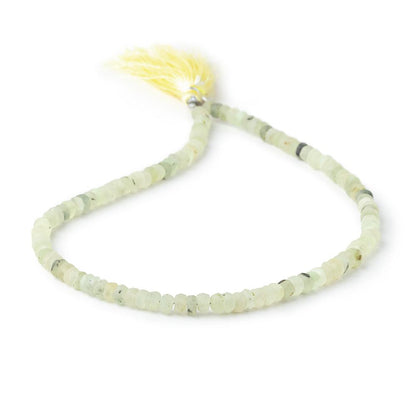 4-5mm Frosted Prehnite Plain Rondelle Beads 13 inch 118 pieces