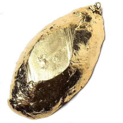 61x31mm Gold Leafed Septarian Focal Bead 1 piece