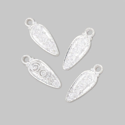 61x7mm Scroll Point Pendant Charm Set of 4 pieces