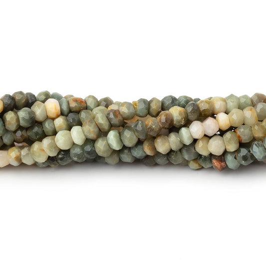 4mm Cat's Eye Quartz Faceted Rondelle 12.5 inches 112 Beads